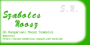 szabolcs moosz business card